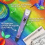 3D ручка Smart 3D Pen 2 c LCD дисплеєм, Ручка для об'ємного малювання, Дитяча 3д ручка. Колір: фіолетовий