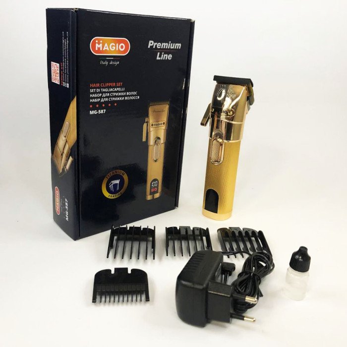 Машинка для стрижки волосся MAGIO MG-587, професійна електробритва бездротова, електромашинка