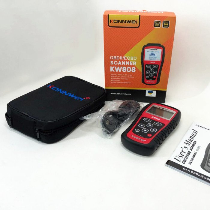 Автомобільний діагностичний сканер Konnwei KW808 OBD II/EOBD, Автотестер універсальний Адаптер