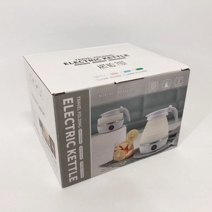 Електрочайник складаний Travel Folding 600 мл. Хороший електричний чайник. Колір: білий