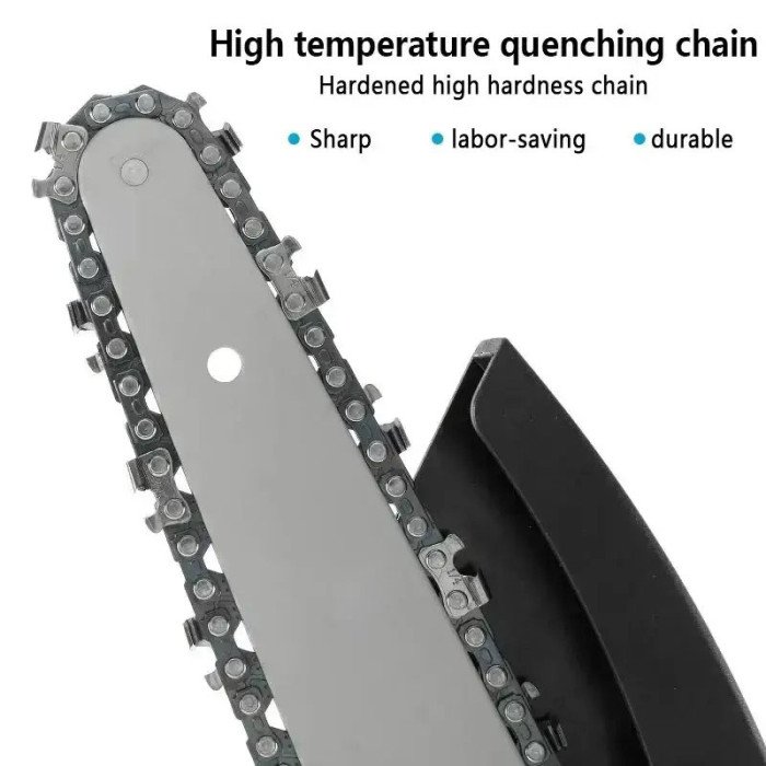 Акумуляторна ланцюгова міні пила KRAFFTEC 8 дюймів (20 см), з побутовою для дома, що перезаряджається батареєю.