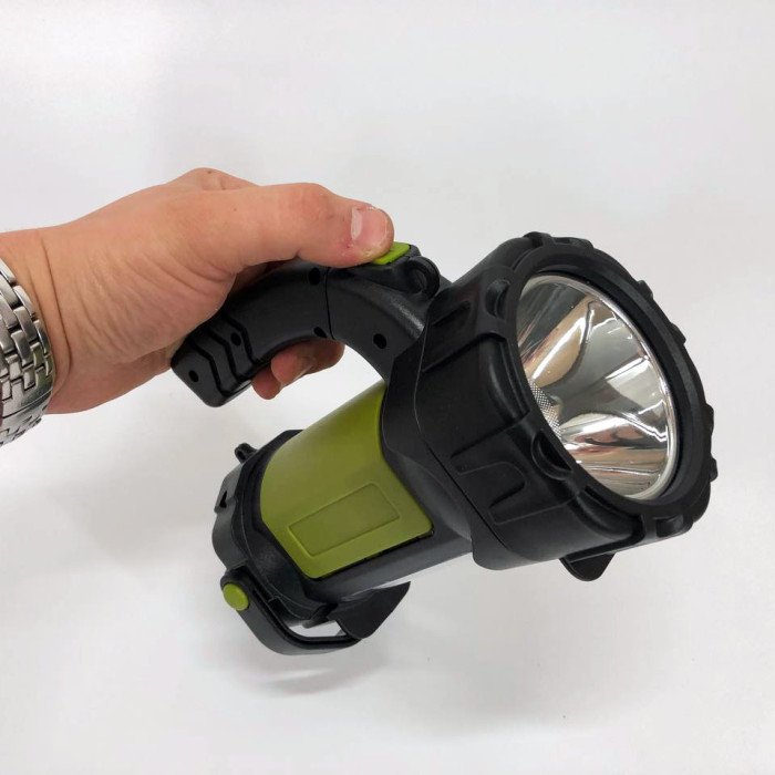 Ручний акумуляторний ліхтар T80C-5W+COB (white/red) із функцією Power Bank. Колір зелений