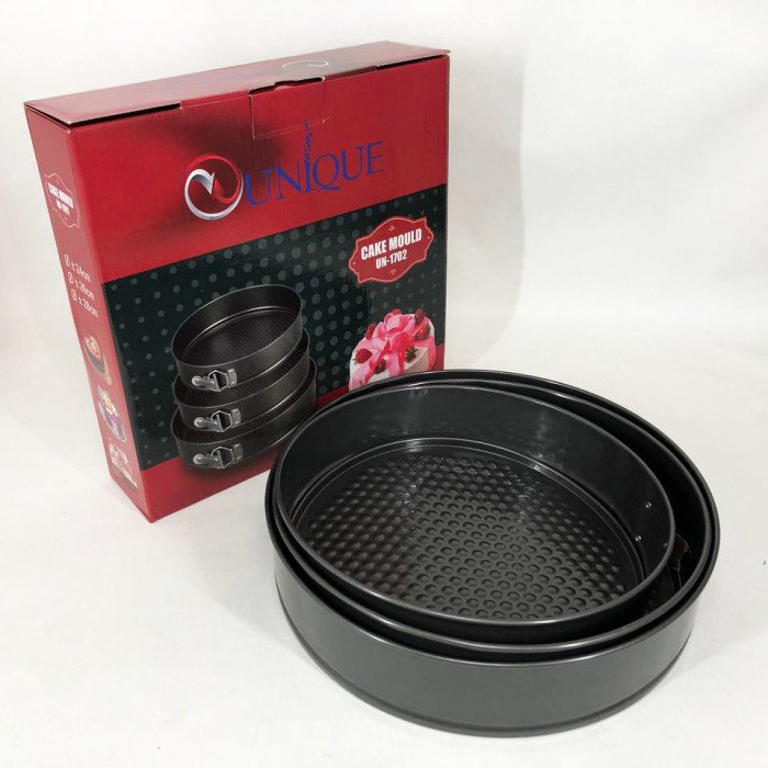 Набір форм для випікання роз'ємні 3 шт Unique UN-1702, металева форма для випікання набір
