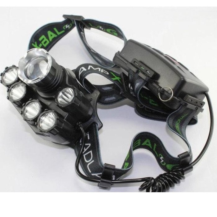 Яскравий світлодіодний ліхтар налобний Bailong Police BL-T78 5 led білий, налобний ліхтарик з usb зарядкою