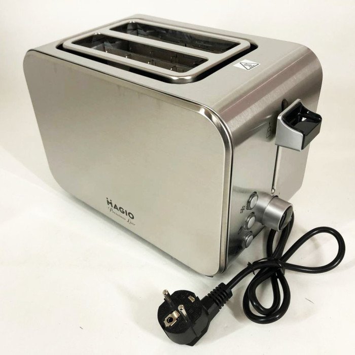 Тостер Magio MG-284 715 Вт, тостер для 2 грінок, електричний горизонтальний тостер, універсальний тостер