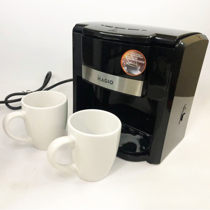 Кафеварка 450 Вт MAGIO MG-450, кавоварка для дому, маленька кавомашина