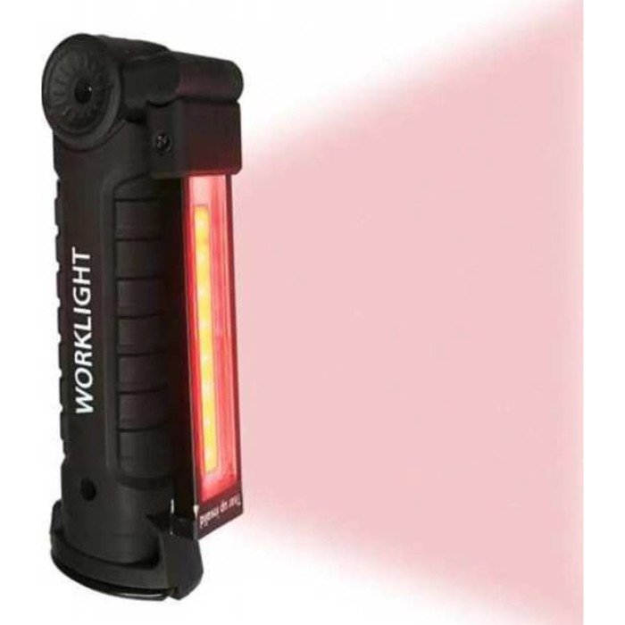 Світлодіодний ліхтар кемпінг W52 SMD + COB, червоний + білий, магніт, гачок, кемпінговий складний ліхтар