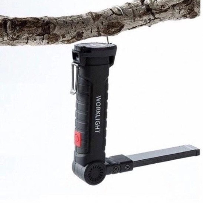 Ліхтар кемпінг W51-SMD+COB, поворот на 180º+180º, магніт, затискач, гак для підвісу, вбудований акумулятор