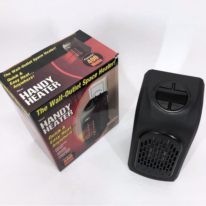 Портативний обігрівач Rovus Handy Heater Black 400 Вт, обігрівач дуйчик, побутовий тепловентилятор