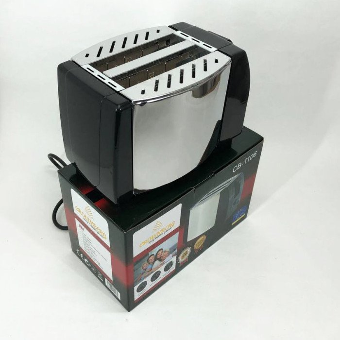 Тостер електричний Crownberg CB-1106 на два відділення 650 Вт, тостер кухонний, тостери для дому