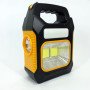 Портативний ліхтар лампа JY-978B акумуляторний із сонячною панеллю + Power Bank. Колір жовтий