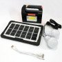 Ліхтар портативний на сонячній батареї JA-2007 сонячна зарядна станція + 2 лампочки. Колір: помаранчевий