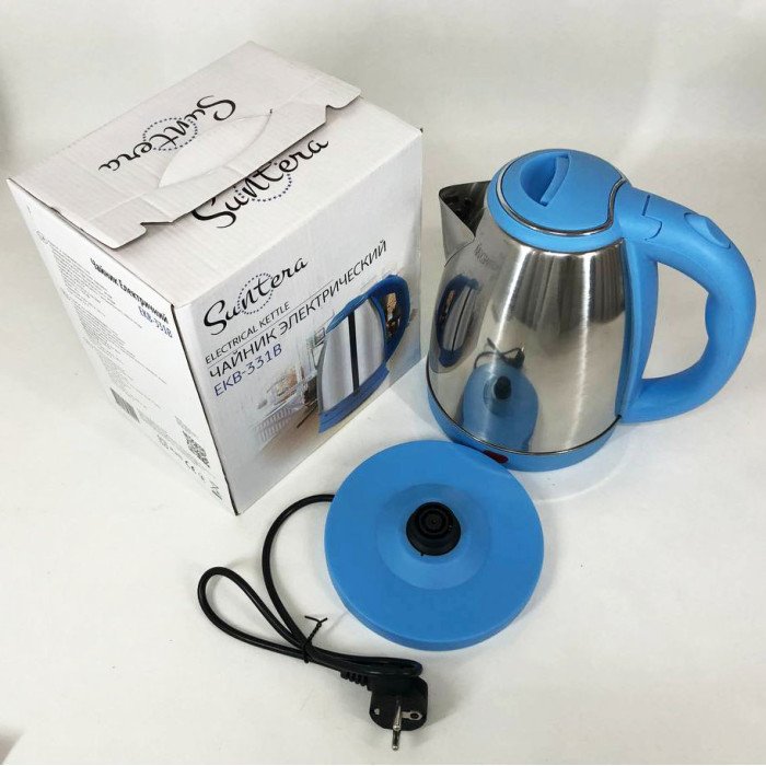 Електрочайник Suntera EKB-331B, Тихий електричний чайник, дисковий чайник, хороший електричний чайник