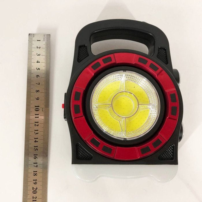 Переносний ліхтар прожектор 6678С-3LED+5COB із сонячною панеллю та функцією Power Bank, ручний прожектор