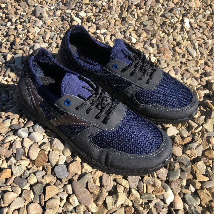 Текстильні кросовки сіткою 41 розмір. літні кросівки під джинси для чоловіків. Модель 91464. Колір: синій