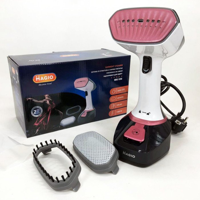 Відпарювач MAGIO MG-336 1400 Вт, портативний відпарювач, побутовий ручний пароочисник універсальний