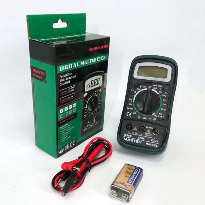Мультиметр універсальний цифровий тестер Mastech MAS830L, професійний тестер, для дому