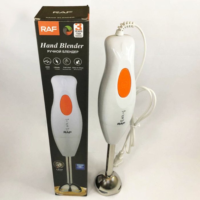 Блендер ручний занурювальний RAF R-267 подрібнювач міксер 300W