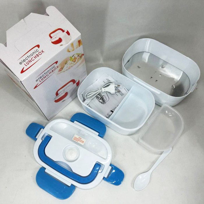 Ланч бокс електричний із підігрівом Lunch Heater 220 V Pro, ланч бокс від мережі. Колір: синій