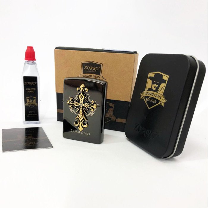 Запальничка бензинова Zorro HL-294, запальнички подарунки для чоловіків, оригінальна бензинова запальничка