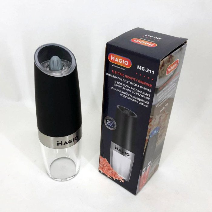 Електричний гравітаційний подрібнювач спецій MAGIO MG-211, Млин для солі Електро молка