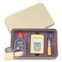 Запальничка бензинова в подарунковій коробці 4930, запальничка на день народження у подарунковому футлярі