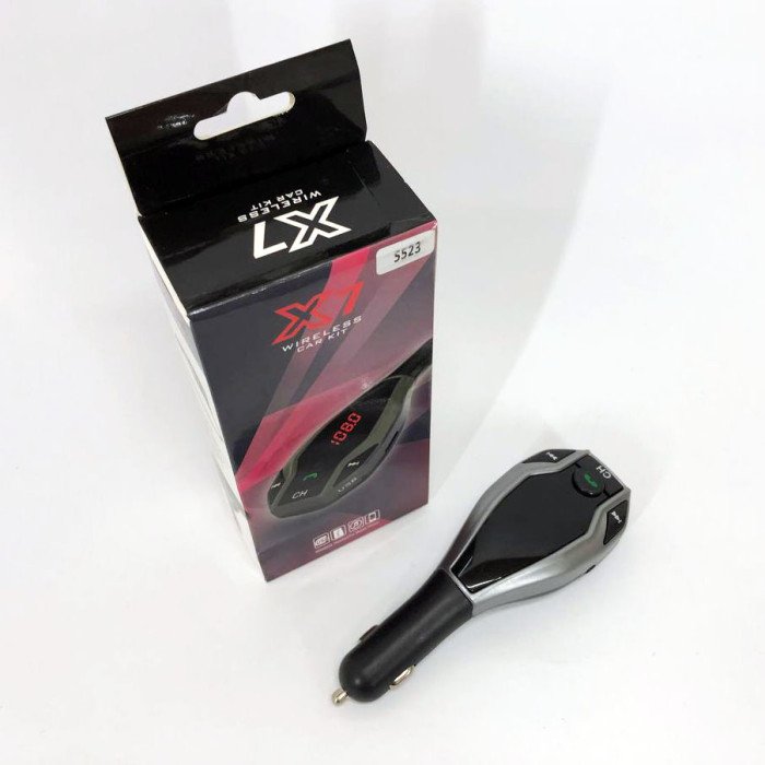 Автомобільний трансмітер FM MOD. X7 BT модулятор Bluetooth Золотий, ФМ модулятор у машину. Колір: срібло