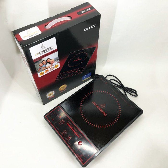 Плита настільна інфрачервона Crownberg CB-1322 одна комфорка 2000Вт