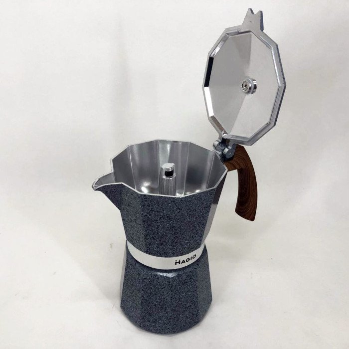Гейзерна кавоварка Magio MG-1011 300 мл, гейзерна кавоварка для індукції, кавоварка для дому