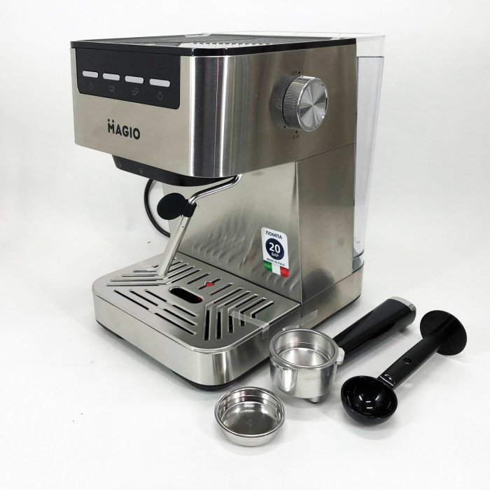 Кавоварка рожкова MAGIO MG-453 960 Вт, кавоварка з можливістю приготування еспресо, кавоварка латте