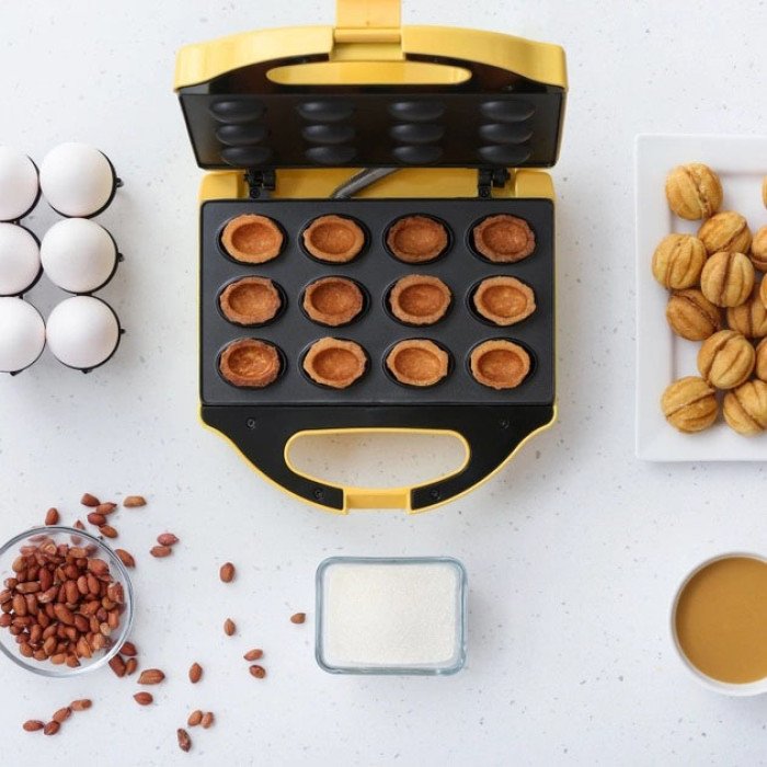 Вафельниця-Горішниця MAGIO МG-391, 750 Вт, якісна побутова вафельниця, електровафельниця