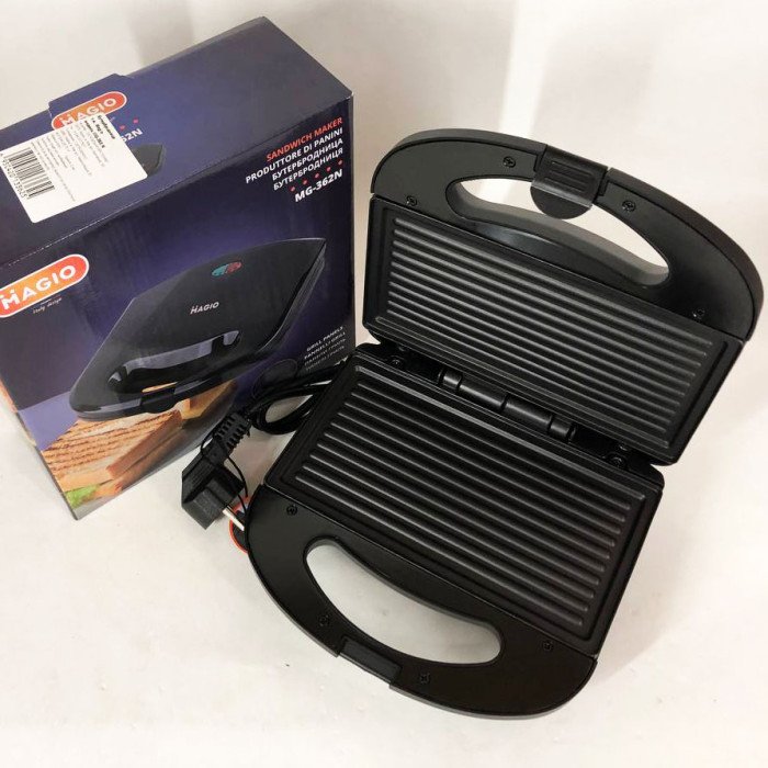 Бутербродниця сендвічниця-гриль Magio МG-362N, бутербродниця професійна, Домашній гриль