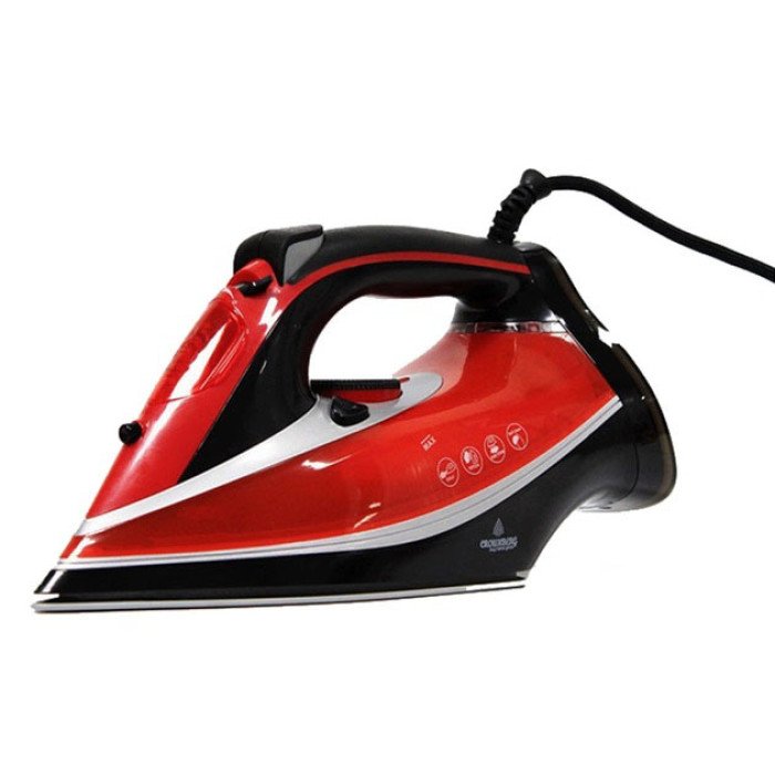 Керамічна потужна Парова Праска Crownberg CB-7441 має функції самоочищення та вертикальне відпарювання