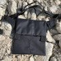 Чоловіча сумка чорна тканинна, Чоловіча сумка через плече шкіра, Сумка для прихованого носіння пістолета