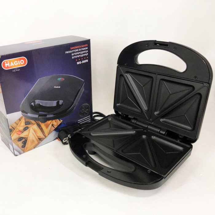 Бутербродниця сендвічниця MAGIO MG-360N 700 Вт, електробутербродниця, електрична сендвічниця
