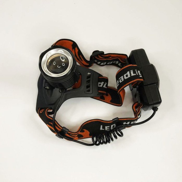 Ліхтар налобний Police BL-2189 T6 (MicroUSB), універсальний, з оптичним зумом, водонепроникний ліхтар