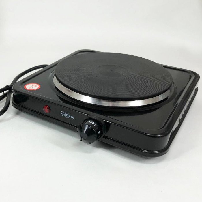 Плита електрична Suntera SP-1930, побутова плита, плита домашня. Колір: чорний