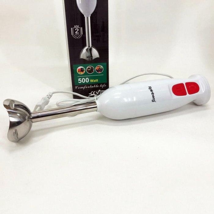 Блендер занурювальний Rainberg RB-2261 - 500 Вт, міксер блендер ручний, блендер для кухні. Колір: білий