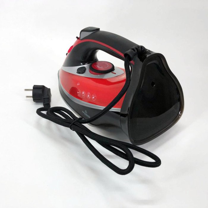 Керамічна потужна Парова Праска Crownberg CB-7441 має функції самоочищення та вертикальне відпарювання