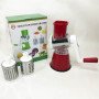 Овочерізка мультислайсер Tabletop Drum Grater Kitchen Master Терка для овочів та фруктів 3 насадки. Колір: червоний