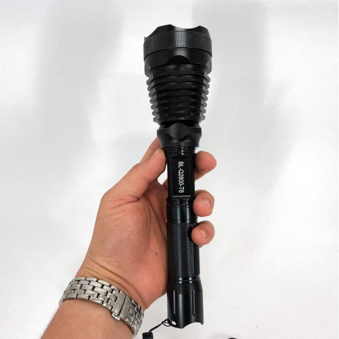 Ліхтар тактичний Police Q2800-T6 18650 х 2, заряджається від мережі 220В та авто ЗУ 12В, виносна кнопка