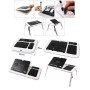 Складаний столик для ноутбука LD-09 E-Table, столик з охолодженням 2 USB кулера, Стіл підставка з вентиляцією