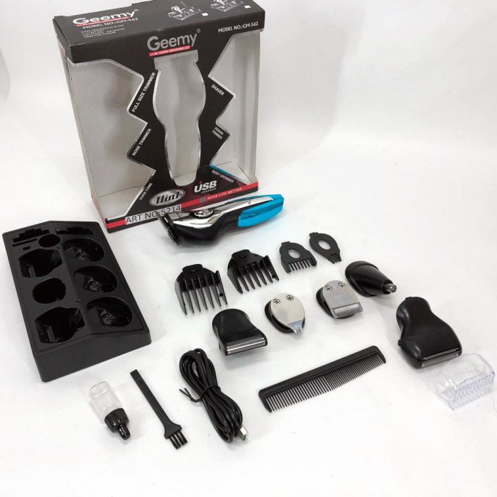 Машинка для стрижки, тример чоловічий GEMEI GM-562, машинка для стрижки голови, з насадками для бороди