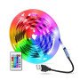 Світлодіодна стрічка SMD 5050 RGB LED 5 м IP65 з пультом та блоком живлення 220v, 5м, Стрічка світлодіодна 5050