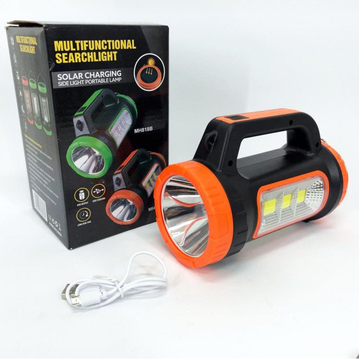 Кемпінговий ліхтар XBL 818C-3W+COB, ліхтар-світильник акумуляторний кемпінговий. Колір: помаранчевий