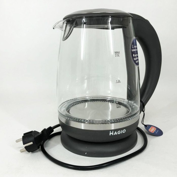 Електрочайник 2 л Magio MG-982 2200 Вт, електрочайники з підсвічуванням, Чайник дисковий, гарний електричний 