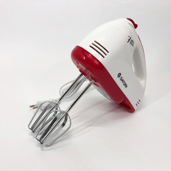 Міксер ручний Satori SM-1911-RD, найкращий ручний міксер, ручний міксер з насадками, міксер для збивання