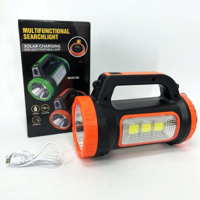 Кемпінговий ліхтар XBL 818C-3W+COB, ліхтар-світильник акумуляторний кемпінговий. Колір: помаранчевий