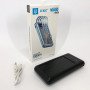 Портативний зарядний пристрій на 10000mAh, Power Bank на сонячній батареї, заряджання. Колір: чорний
