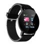 Фітнес трекер розумний смарт годинник UWatch 119 Plus з крокоміром. Колір: чорний